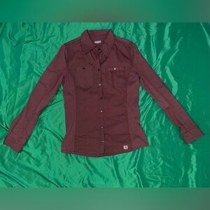 Carhartt Maroon Button Down Shirt size XS